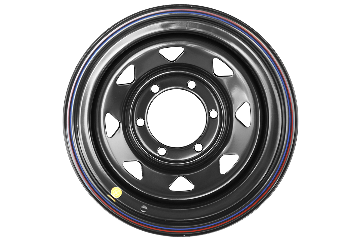 OFF-ROAD Wheels Диск усиленный стальной черный 6x139,7 8xR15 d110 ET-5 (треугольник мелкий)