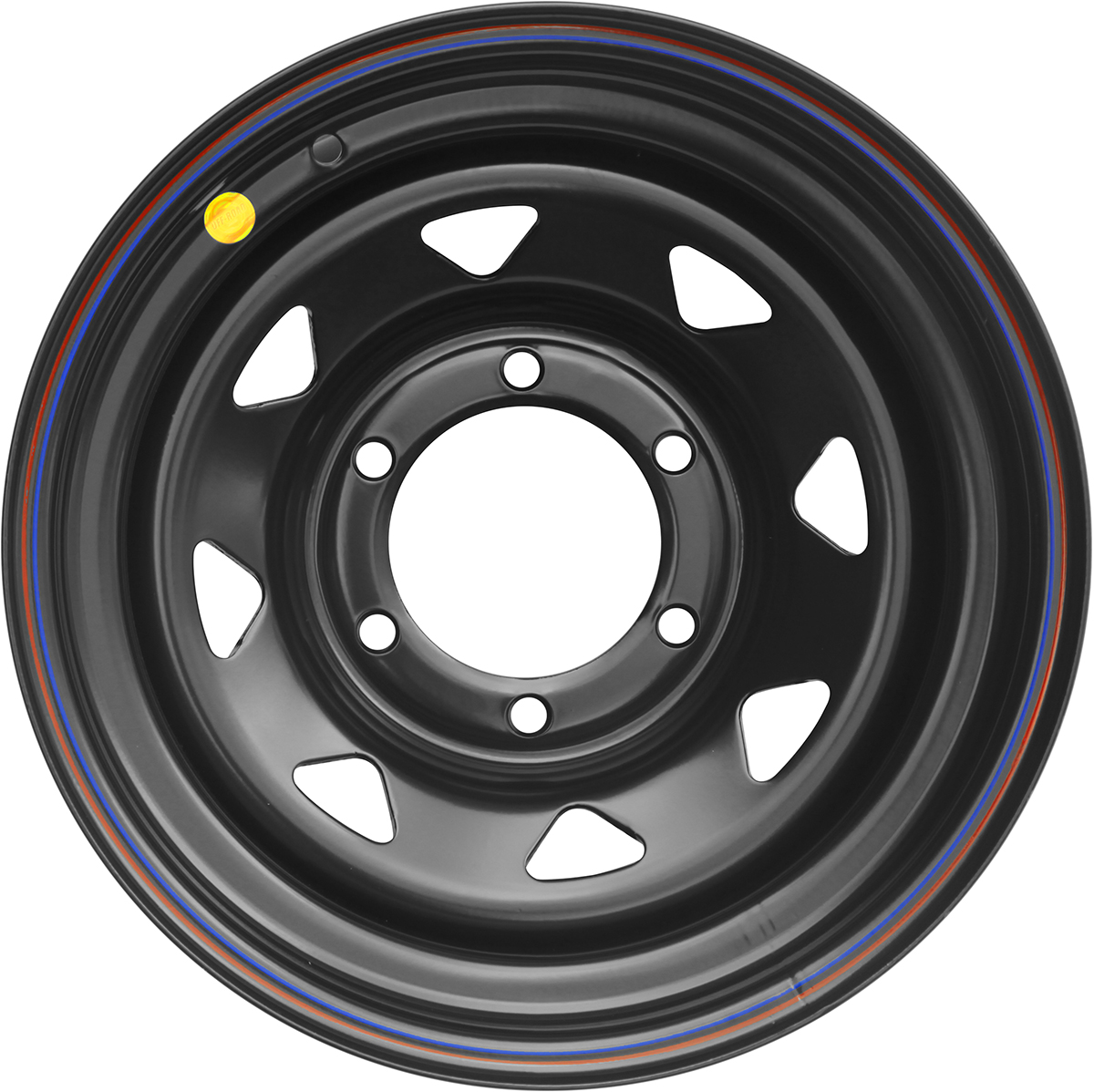 OFF-ROAD Wheels Диск усиленный стальной черный 6x139,7 8xR16 ET0 (треугольник мелкий)