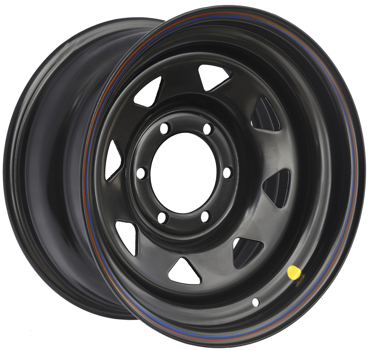 OFF-ROAD Wheels Диск усиленный стальной черный 6x139,7 8xR16 ET0 (треугольник мелкий)