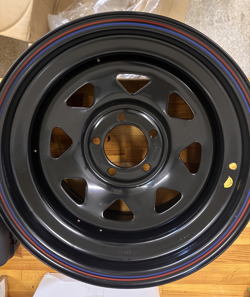 OFF-ROAD Wheels Диск усиленный JEEP стальной черный 5х114,3 8xR15 d84 ET0 треугольник мелкий (уценка)