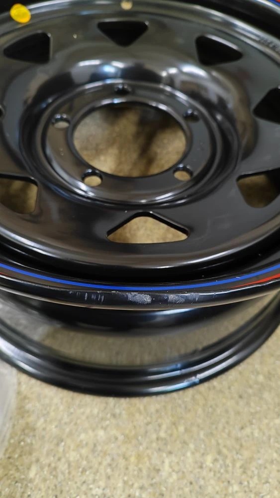 OFF-ROAD Wheels Диск усиленный УАЗ стальной черный 5x139,7 7xR16 d110 ET+15 (треугольник мелкий) (уценка)