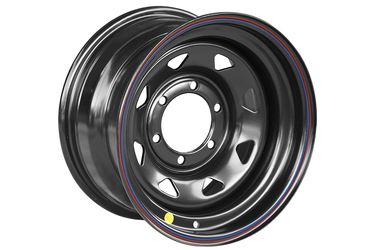 OFF-ROAD Wheels Диск усиленный стальной черный 6x139,7 8xR15 d110 ET-5 (треугольник мелкий)