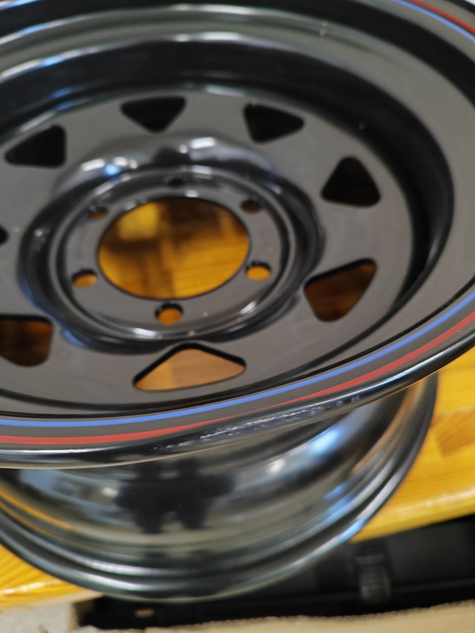 OFF-ROAD Wheels Диск усиленный стальной черный 6x139,7 8xR16 d110 ET-19 (треугольник мелкий) (уценка)