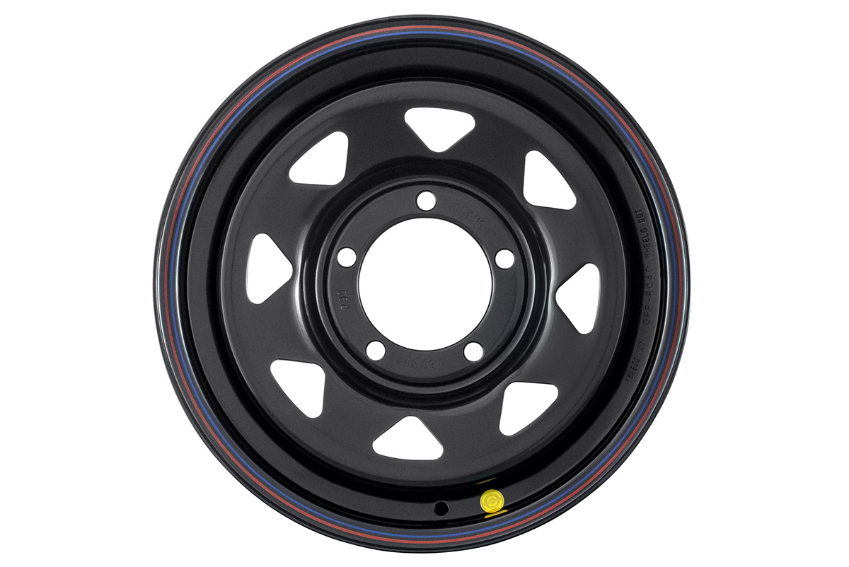 OFF-ROAD Wheels Диск усиленный УАЗ стальной черный 5x139,7 7xR16 d110 ET+30 (треуг. мелкий)